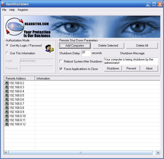 RemShutdown Screenshot